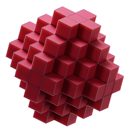 Forma abstrata de cubo  3D Icon