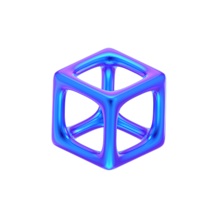 Forma abstrata de cubo  3D Icon