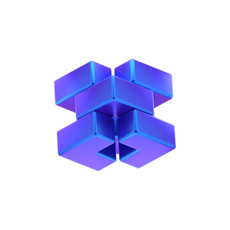 Forma abstrata de cubo  3D Icon