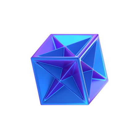 Forma abstrata de cubo  3D Icon