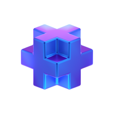 Forma abstrata de cubo  3D Icon