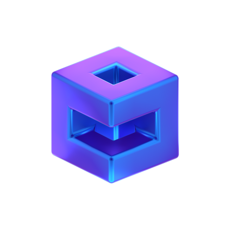 Forma abstrata de cubo  3D Icon