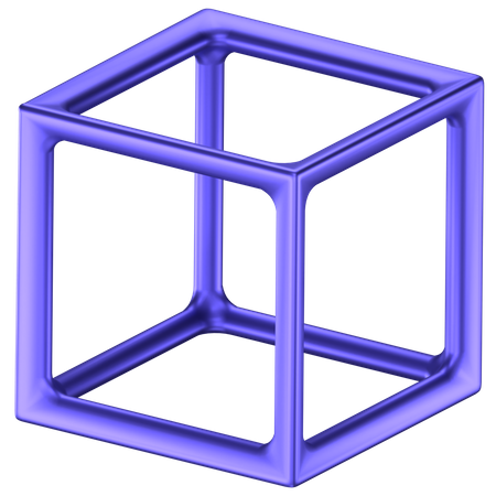 Forma abstrata de cubo  3D Icon