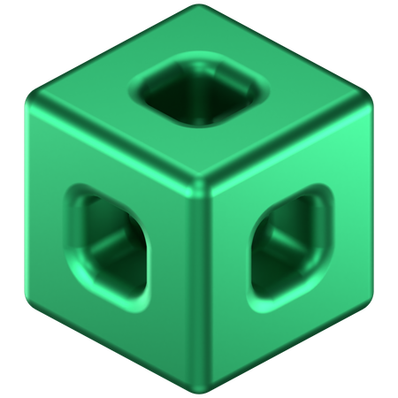 Forma abstrata de cubo  3D Icon