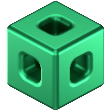 Forma abstrata de cubo  3D Icon