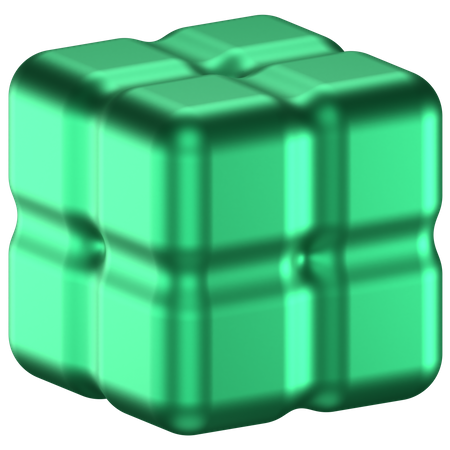 Forma abstrata de cubo  3D Icon