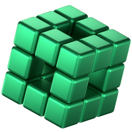 Forma abstrata de cubo  3D Icon