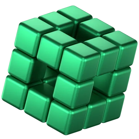 Forma abstrata de cubo  3D Icon