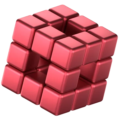 Forma abstrata de cubo  3D Icon