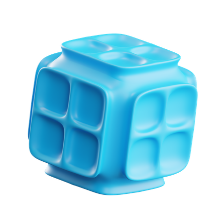 Forma abstrata de cubo  3D Icon