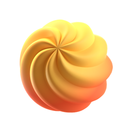 Forma abstrata de esfera ondulada  3D Icon