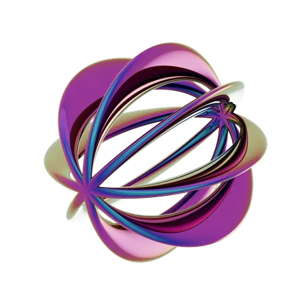 Forma abstrata de galáxia  3D Icon