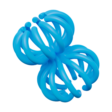 Forma abstrata de medusa  3D Icon