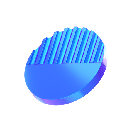 Forma abstrata de meia bola  3D Icon
