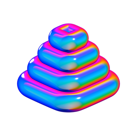 Forma abstrata de pirâmide  3D Icon