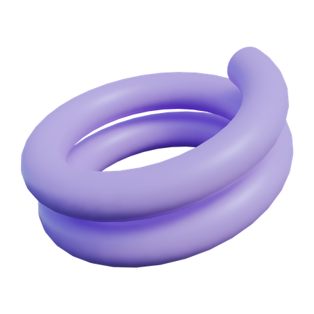 Forma abstrata de tubo  3D Icon