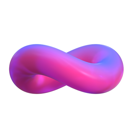 Forma abstrata do infinito  3D Icon