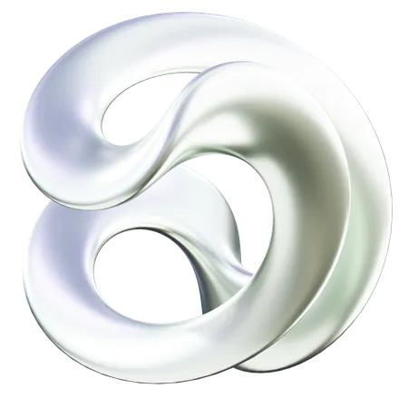 Forma abstrata em espiral  3D Icon