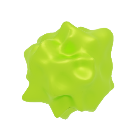 Forma abstrata verde  3D Icon