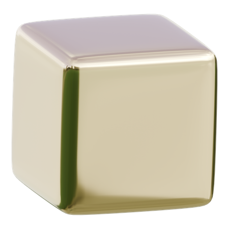 Forma abstrata verde e cúbica  3D Icon