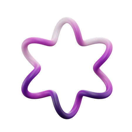 Forma de anillo de estrella  3D Icon