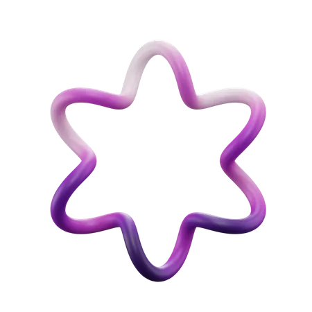 Forma de anillo de estrella  3D Icon