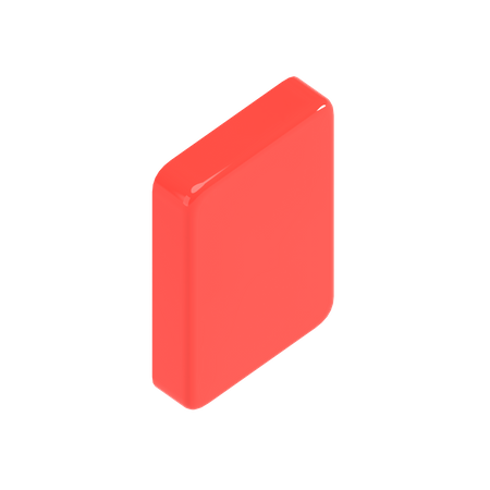 Forma cuadrada roja  3D Illustration