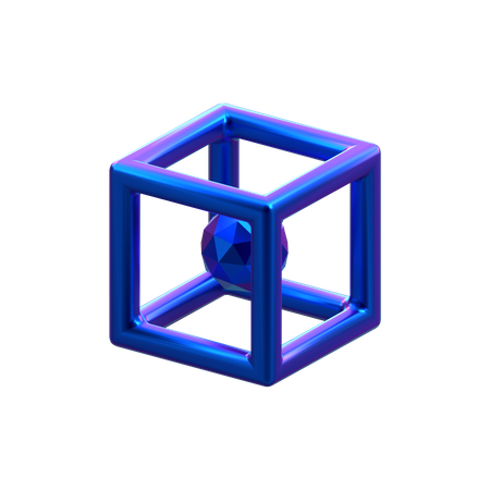 Forma de cubo  3D Icon