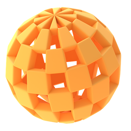 Forma de bola de cubo  3D Icon