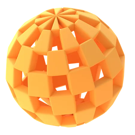 Forma de bola de cubo  3D Icon