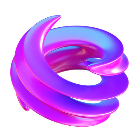 Forma de anillo abstracto  3D Icon