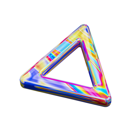 Forma de anillo triangular  3D Illustration