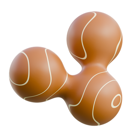Forma de barril de chocolate con líneas  3D Icon
