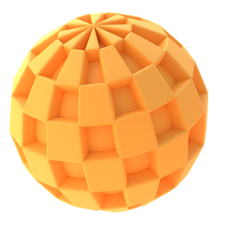 Forma de bola de cubo  3D Icon