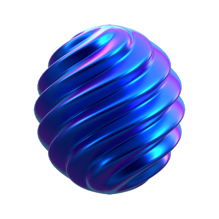 Forma de bola en espiral  3D Icon