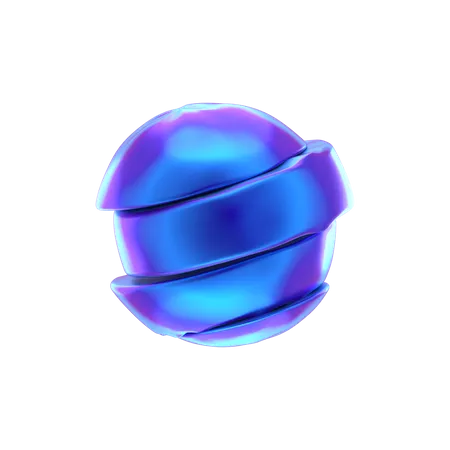 Forma de bola forma abstracta  3D Icon