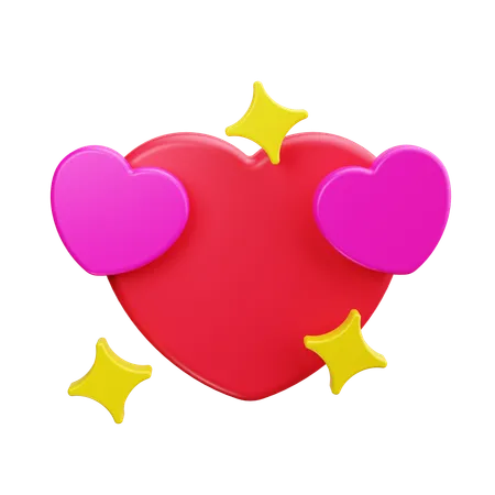 Forma de corazón  3D Icon