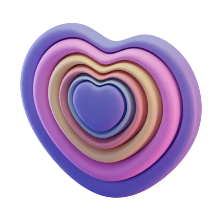 Forma de corazón  3D Illustration