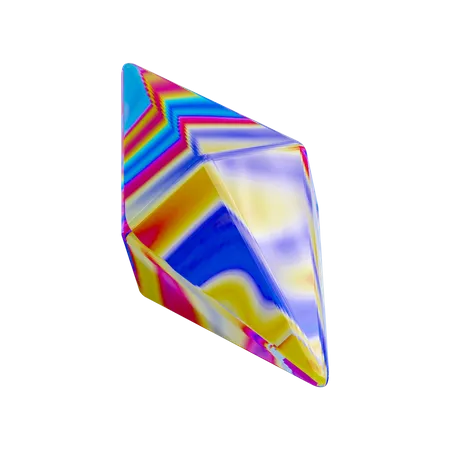 Forma de cristal  3D Illustration