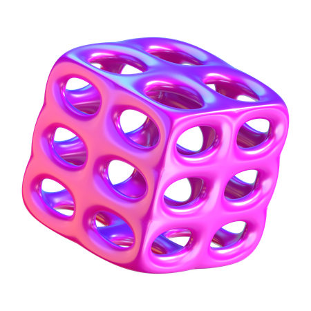 Forma de cubo abstracto  3D Icon