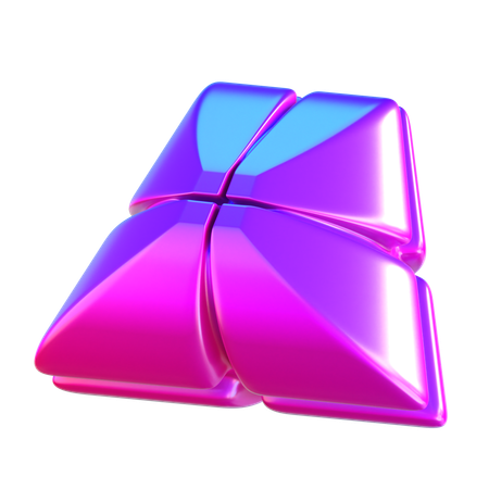 Forma de cubo abstracto  3D Icon