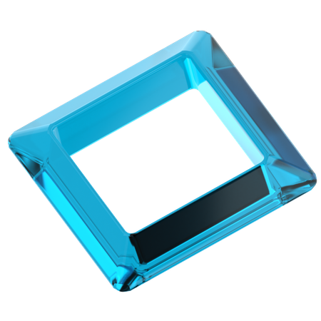 Forma de cubo hueco  3D Icon