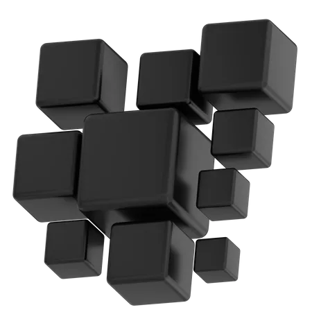 Forma de cubos  3D Icon
