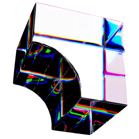 Forma de dispersión de vidrio vibrante  3D Icon