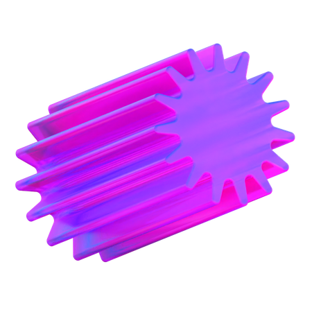 Forma de engranaje  3D Icon