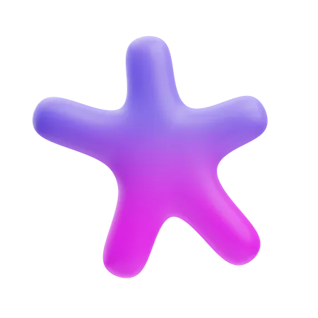 Forma de estrella  3D Illustration