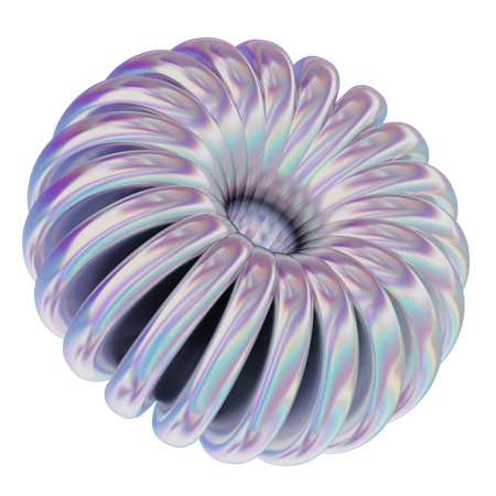 Forma de flor circular  3D Icon