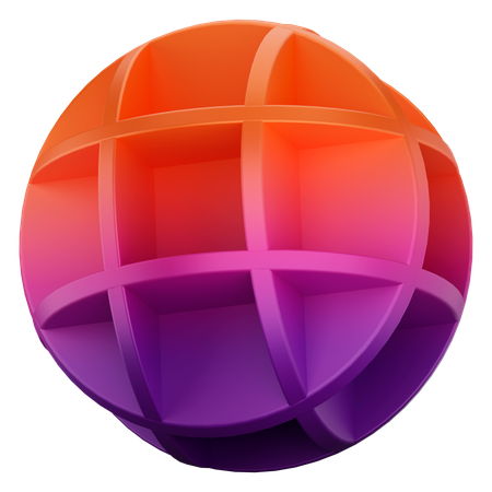 Forma de globo  3D Icon