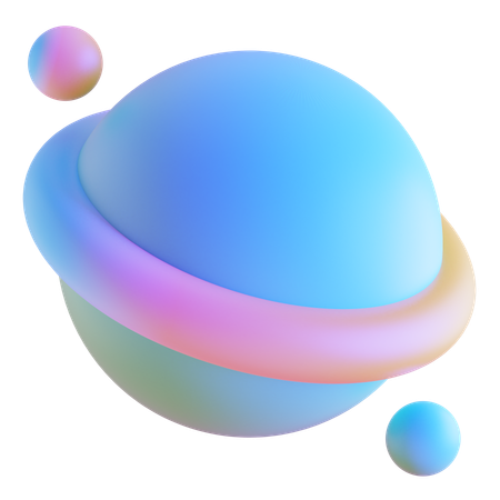 Forma gradiente abstrata de galáxia  3D Icon