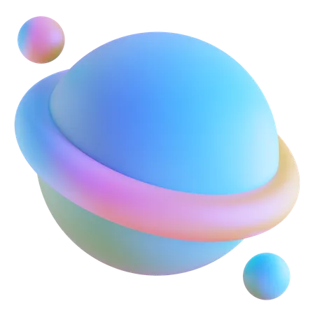 Forma gradiente abstrata de galáxia  3D Icon
